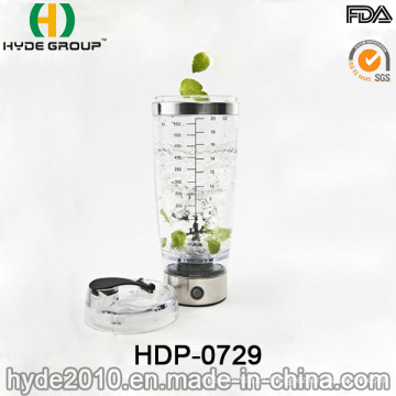 600ml BPA Free Vortex plástico agite o frasco, garrafa de proteína elétrico plástico portátil Shaker (HDP-0729)